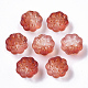 Two Tone Transparent Spray Painted Glass Beads GLAA-N035-06A-G04-1