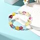 Bracelet extensible de perles de forme libre de quartz naturel pour enfant BJEW-JB07064-02-2