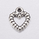 Antique Silver Plated Tibetan Style Zinc Alloy Heart Pendants X-AC0324-2