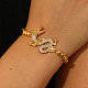 Bracelets à maillons en laiton et zircone cubique pour femmes XH8609-1-2