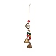 Décorations de pendentif en perles de bois de schima sur le thème de noël HJEW-JM00926-2