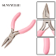 SUNNYCLUE 3.3 Inch Needle Nose Pliers Mini DIY Jewelry Pliers Professional Precision Pliers Beading Repair Supplies for Jewelry Making Hobby Projects Pink PT-SC0001-29-4