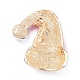 Golden Plated Alloy Brooches JEWB-L011-003G-2