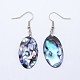 Boucles d'oreilles coquillage abalone shell / paua shelloval EJEW-E145-10-1