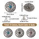 GORGECRAFT 1 Box 12PCS Screw Back Buttons 3 Colors 1 Inch Turquoise Coin Navajo Concho Buttons Cat Eye Engraved Metal Buttons Replacement Vintage Flower Pattern Alloy Buckle for DIY Leather Craft FIND-GF0004-81-2