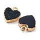 Resin with Golden Zinc Alloy Charms RESI-CJC0009-04E-2