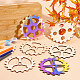 Olycraft 18Pcs 6 Style Unfinished Wooden Pieces WOOD-OC0002-58-4