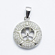 Sterling Silver Cubic Zirconia Pendant Pinch Bails STER-G028-047P-1