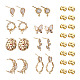Brass Clear Cubic Zirconia Stud Earring Findings KK-TA0001-04G-2