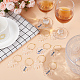 Ciondoli per bicchiere di vino in foglia acrilica trasparente AJEW-AB00117-4
