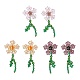 Orecchini pendenti a forma di fiore della vita in cristallo austriaco EJEW-TA00029-1