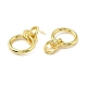 Brass Interlocking Ring Dangle Stud Earrings for Women EJEW-A070-11G-2
