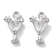 Латунные микропаве прозрачные кубические циркониевые подвески KK-M102-28P
