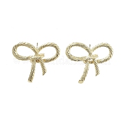 Серьги-гвоздики из латуни с бантом EJEW-Q811-22G