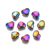 Rack Plating Rainbow Color Alloy Beads PALLOY-S180-335
