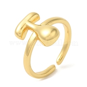 Латунные открытые кольца манжеты RJEW-U008-06T-G