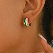 Серьги-кольца из нержавеющей стали в полоску IH2588-5