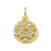 Латунные микропаве прозрачные кубические циркониевые подвески ZIRC-F132-28G