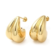 Латунные серьги-гвоздики в форме капли для женщин EJEW-Z019-27G