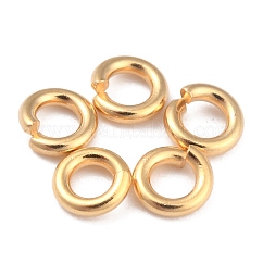 Anillos de salto abiertos de latón chapado en rack, sin plomo y cadmio, redondo, Plateado de larga duración, real 24k chapado en oro, 4x1mm, 18 diámetro, diámetro interior: 2 mm