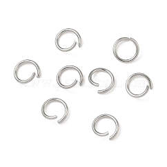 Anneaux ouverts en acier inoxydable 304, ronde, couleur inoxydable, 7x0.8mm, 20 jauge, diamètre intérieur: 5.7 mm