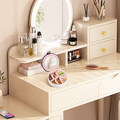 Runde Aufbewahrungsbox für Schmucksets aus PU-Leder und Kunststoff&nbsp;CON-TAC0014-06A