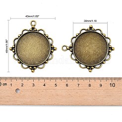 Antike tibetischer Stil Legierung Anhänger Fassungen&nbsp;LS-TIBEP-M018-92AB-NF