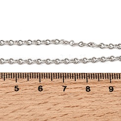 Collares de cadena de eslabones infinitos trenzados de latón de 2.5 mm para mujer&nbsp;NJEW-F366-07A-P
