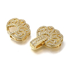 Стойка покрытие цветок латунь микропаве прозрачный кубический цирконий складные застежки&nbsp;KK-H512-06G