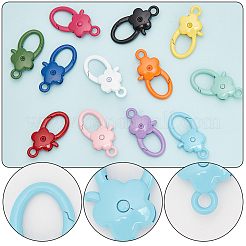 12 шт. 12-цветные застежки-клешни из цинкового сплава в форме цветка&nbsp;PALLOY-WR0001-10