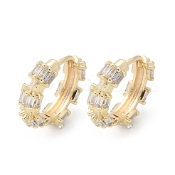 Boucles d'oreilles créoles en verre et laiton&nbsp;EJEW-Q014-23G