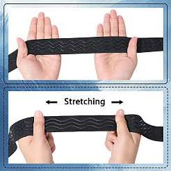 5 ярд плоской полиэстеровой противоскользящей эластичной ленты&nbsp;OCOR-GF0005-69A