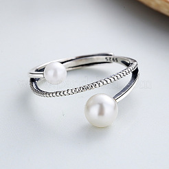 925 регулируемое кольцо из родированного серебра для женщин&nbsp;FS-WG77101-01