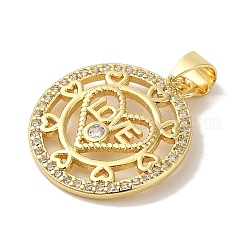 Покрытие стойки латунь микропаве прозрачные подвески из кубического циркония&nbsp;KK-P267-11E-G