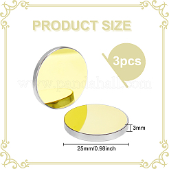 Кремниевая позолоченная светоотражающая линза&nbsp;AJEW-WH0248-391B