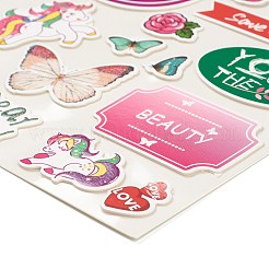Selbstklebender Sticker aus Papier mit Glitzer&nbsp;DIY-A017-01D