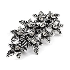 Цветочные сплав горный хрусталь заколки&nbsp;PHAR-S604-01AS-02