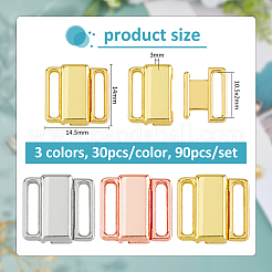 60 шт. 3-х цветные литые зажимы для бикини&nbsp;FIND-FH0016-51