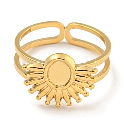 Ионное покрытие (ip) 304 нержавеющая сталь Sun Open манжета кольца компоненты&nbsp;RJEW-A043-01G