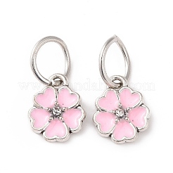 Стиль эмали очаровывает цветок сплава горный хрусталь&nbsp;ENAM-S085-07