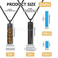 2 шт. 2 стиля ожерелья из нержавеющей стали в виде флаконов духов&nbsp;NJEW-FH0001-30B