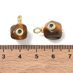 Anhänger aus natürlichem Tigerauge-Trommelstein&nbsp;KK-D289-13G