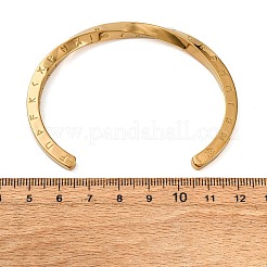 Браслеты-манжеты из нержавеющей стали 304 для мужчин и женщин BJEW-D361-04G