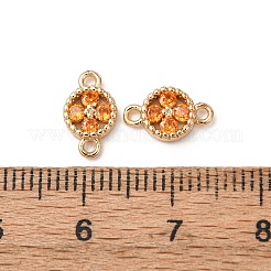 Шармы-соединители из латуни с паве из кубического циркония&nbsp;ZIRC-L105-02G