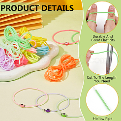 10 stücke 10 farben hohl rohr pvc rohr synthetische gummi kabel&nbsp;DIY-BC00003