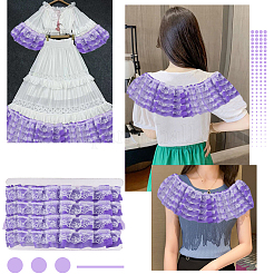 2 ярд двухслойной кружевной отделки из полиэстера&nbsp;OCOR-GF0003-31B