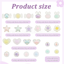 200 pièce de perles acryliques de 25 styles mixtes&nbsp;TACR-ME0001-10