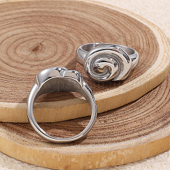 Anillos de dedo de acero inoxidable 304 para mujer&nbsp;WG10438-02