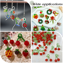 15 brin 5 styles de brins de perles de verre transparentes&nbsp;EGLA-PA0001-26