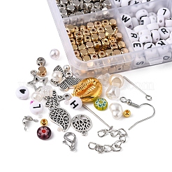 Kit de fabrication de collier de bracelet de boucle d'oreille de perle d'imitation de bricolage&nbsp;DIY-FS0003-15